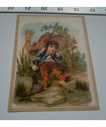 Home Treasure Trading Card Greeting Boy Wearing Big Straw Hat By Flower ... - €8,20 EUR