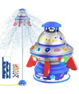 COCASES UFO Water Sprinkler Toy w/ Light Outdoor Summer Fun for Kids - $23.60 CAD