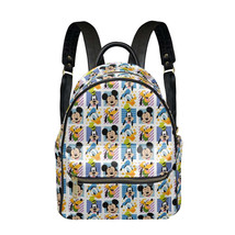 Mickey Mouse Play All Day Party PU Leather Leisure Backpack School Daypack - £28.98 GBP