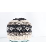 Vintage 90s Streetwear Fleece Lined Fair Isle Wool Knit Winter Beanie Ha... - $47.70 CAD