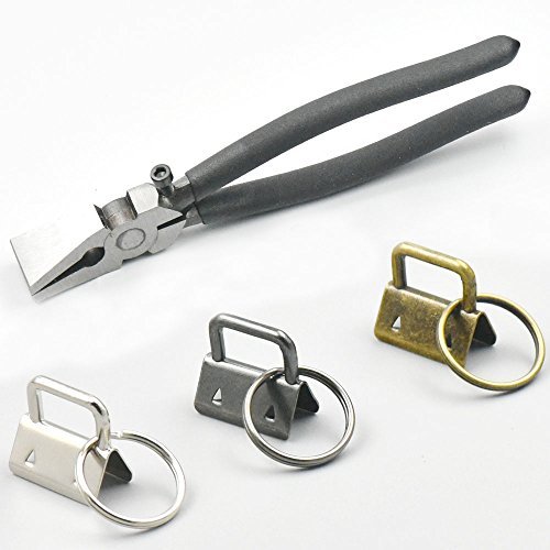 Bluemoona - Tools for 25 Pcs 1" 25mm Key Fob Hardware Keychain Split ring wrist