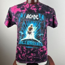 ACDC AC/DC BallBreaker Small Purple Black Tie-Dye T-Shirt - £19.35 GBP