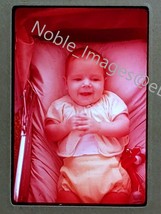 1950s Smiling Baby Vintage Buggy Ektachrome 35mm Slide - £3.51 GBP