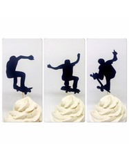Skateboarding cupcake toppers, skater toppers, skater topper, skater theme - $8.42