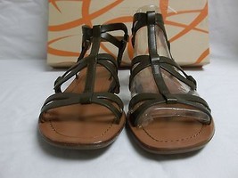 Via Spiga Sz 7.5 M Donnie Dark Olive Leather Gladiator Sandals New Womens Shoes - £70.41 GBP
