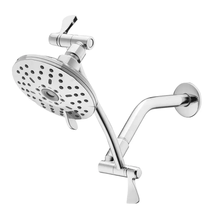 3-Spray Patterns with 1.8 GPM 5.4 in Wall Mount Fixed Shower Head with A... - £42.35 GBP