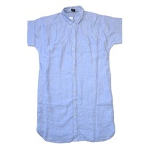 NWT J.Crew Relaxed-fit Short-sleeve Blue Baird McNutt Irish Linen Shirtdress S - £60.63 GBP