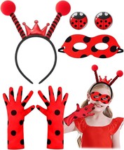 Ladybug Costume for Women Girls Ladybug Bopper Antenna Headband Masks Toys - £13.14 GBP