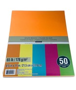 Cardstock Copy Paper 8 1/2&quot; x 11&quot; 50 Sheets 5-SOUTH BEACH Colors Recolle... - $8.08 CAD