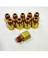 10-Brass 1/4&quot; Female X 1/4&quot; Male NPT Straight Hex Extender Adapter Pipe ... - $36.26 CAD