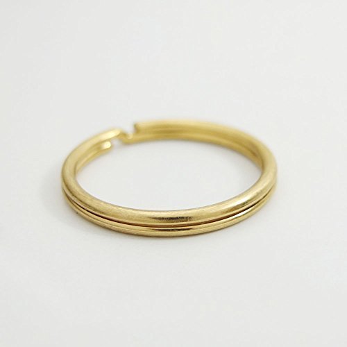 Bluemoona 50 Pcs - 25mm 1" Round Edged Split Key Chain Ring Connector Keychain K