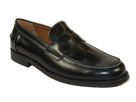 Men's Shoes STEVE MADDEN Leather Upper Penny Slip on Natan Black image 3