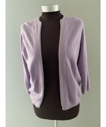 Vtg Simpson Piccadilly Cashmere Open Cardigan Sweater Lavender Purple Sc... - $49.38