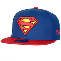 Superman Classic Emblem New Era 59Fifty Fitted Hat Blue - £39.14 GBP
