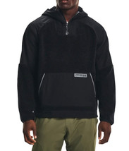 Under Armour Men&#39;s UA Mission Boucle Anorak Pullover Hoodie Black Size M 1366094 - £43.97 GBP