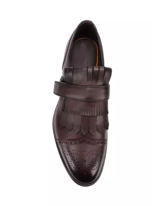 New Handmade Dark Brown Leather Fringes, Brogue Oxford Dress Shoes For Mens - $149.99+
