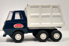 Vintage Tonka Mini Garbage Dump Truck Toy  Dark Blue/ White Pressed Meta... - £11.78 GBP
