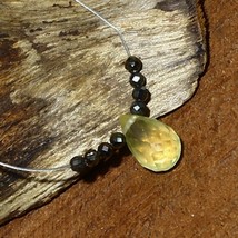 Lemon Quartz Faceted Drop Pyrite Mystic Coated Beads Natural Loose Gemstone - £2.09 GBP
