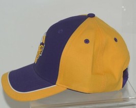 Team Apparel NFL Minnesota Vikings Gold Purple Pre Curved Bill Adjustable Hat image 2