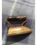 Antique Cast Iron Mini Sad Iron Wood Handle - $18.69
