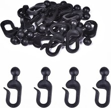 36 Pack Plastic Hooks For Gazebo Curtains And Mosquito Netting, Black - $33.99