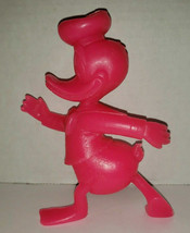 Vintage USA Marx Walt Disney Prod Pink Donald Duck plastic figure 6.25&quot; ... - £15.97 GBP