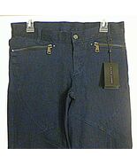 Ralph Lauren Dark Blue Skinny 888 Motocross Motorcycle Zipper Jeans Wome... - $122.76