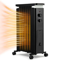 1500W Portable Oil Filled Radiator Heater with 3 Heat Settings-Black - C... - $144.34