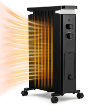 1500W Portable Oil Filled Radiator Heater with 3 Heat Settings-Black - C... - £107.80 GBP