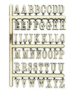 3/4&quot; Gold Alphabet Decal Set  - Stick On - NAL-34 - £1.76 GBP