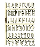 3/4&quot; Gold Alphabet Decal Set  - Stick On - NAL-34 - £1.77 GBP