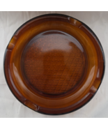 Vintage 70&#39;s  Amber Brown 8” Glass Ashtray  - $37.49 CAD