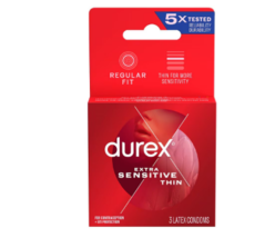 Durex Extra Sensitive Natural Latex Condoms, Ultra Fine & Extra Lubricated 3.0ea - $35.99