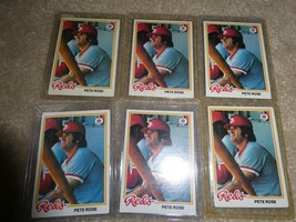 Lot of 6 1978 Topps Pete Rose Cards #20 Fair to EX - $28.71