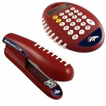 NFL Denver Broncos Football Party Stapler and Calculator Office Gift Set - $7.99