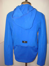 New NWT Adidas Stella McCartney M Bright Blue $250 Fleece Hoodie Jacket Warm - £194.62 GBP