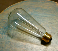 Marconi Style Light Bulb, 30 Watt, Vintage Edison Filament Teardrop Shape Lamp - £5.78 GBP