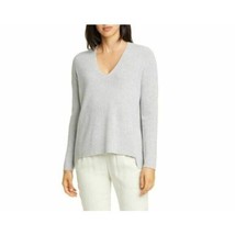 Eileen Fisher Merino Wool Boxy Shimmer Silver Grey Sweater SZ SP NWT $279 - £92.15 GBP