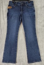 Wrangler Briggs Jeans Womens 10 x 34 Blue Denim Strong Boot Cut Work Wea... - $33.65