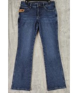 Wrangler Briggs Jeans Womens 10 x 34 Blue Denim Strong Boot Cut Work Wea... - £26.96 GBP