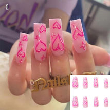 24Pcst Fake Nails Ballet Coffin Press On Wearing Tips Full Cover Model B1 - $6.10