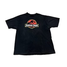 Vintage 1992 Jurassic Park Movie Promo T-Shirt Black Hanes Single Stitch XL - £30.05 GBP