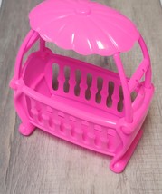 Adorable Pink Fashion Doll Crib - £3.92 GBP