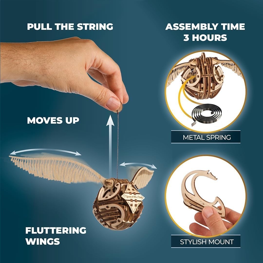 UGEARS Golden Snitch Wizarding World Harry Potter 3D Wooden Puzzle open box Item image 3