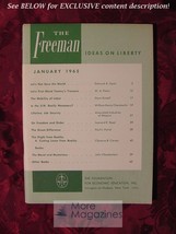 The FREEMAN January 1965 Clarence B. Carson Edmund A. Opitz W. A. Paton - £5.68 GBP