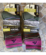 2 Pair Cabot &amp; Sons Hiking Socks 54% Merino Wool USA Made Shoe Size 6-10... - £37.25 GBP