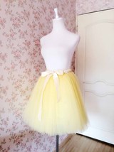 Yellow Knee Length Tulle Skirt Women Girl Custom Plus Size Tulle Tutu Skirt image 3