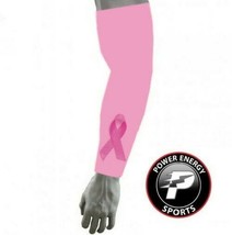 Pink Out Ribbon Cancer Month Compression Sports Baseball Football Arm Sleeve - £7.86 GBP