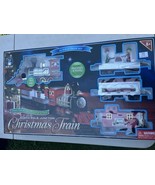 Blue Hat  North Pole Junction Christmas Train 35 Train Piece Sounds Clean! - $148.58 CAD