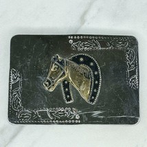 Vintage Equestrian Western Horse Horseshoe Belt Buckle - $19.79